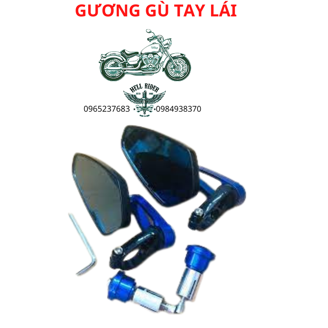 Gương thời trang xe máy, gương gù gắn chân kính có thể xoay gập 360 độ phù hợp láp mọi loại xe