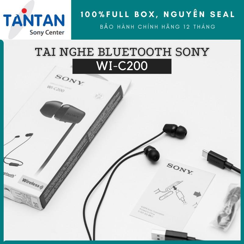 Tai Nghe BLUETOOTH Sony WI-C200 | Siêu nhẹ 19g - Pin 15h - Sạc nhanh - Nghe gọi chất lượng cao - Âm thanh đậm chất | Hàng Chính Hãng