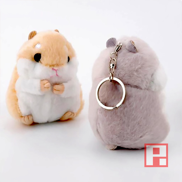 Móc Khóa Chuột Hamster Nhồi Bông Mềm Mại, Siêu Dễ Thương