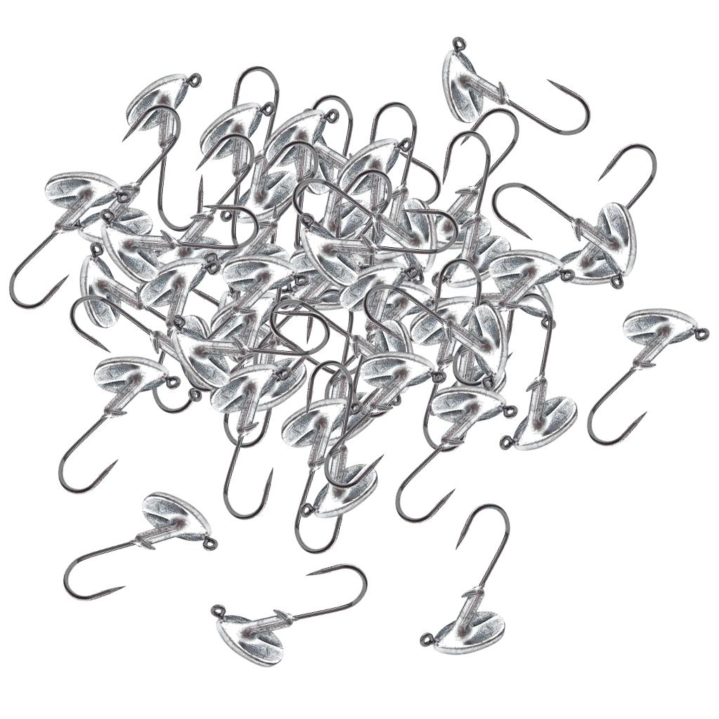 50pcs Tumbler Lead Head Fishing Hooks Jig Bait for Soft Lure Fishinghook 5g