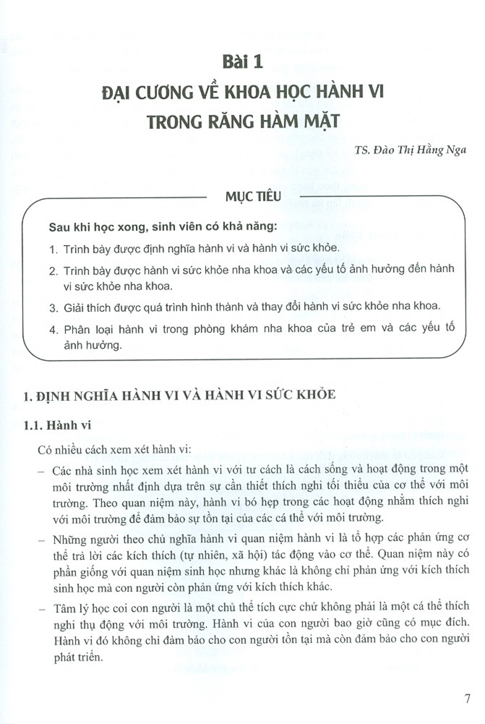 Khoa Học Hành Vi Trong Răng Hàm Mặt