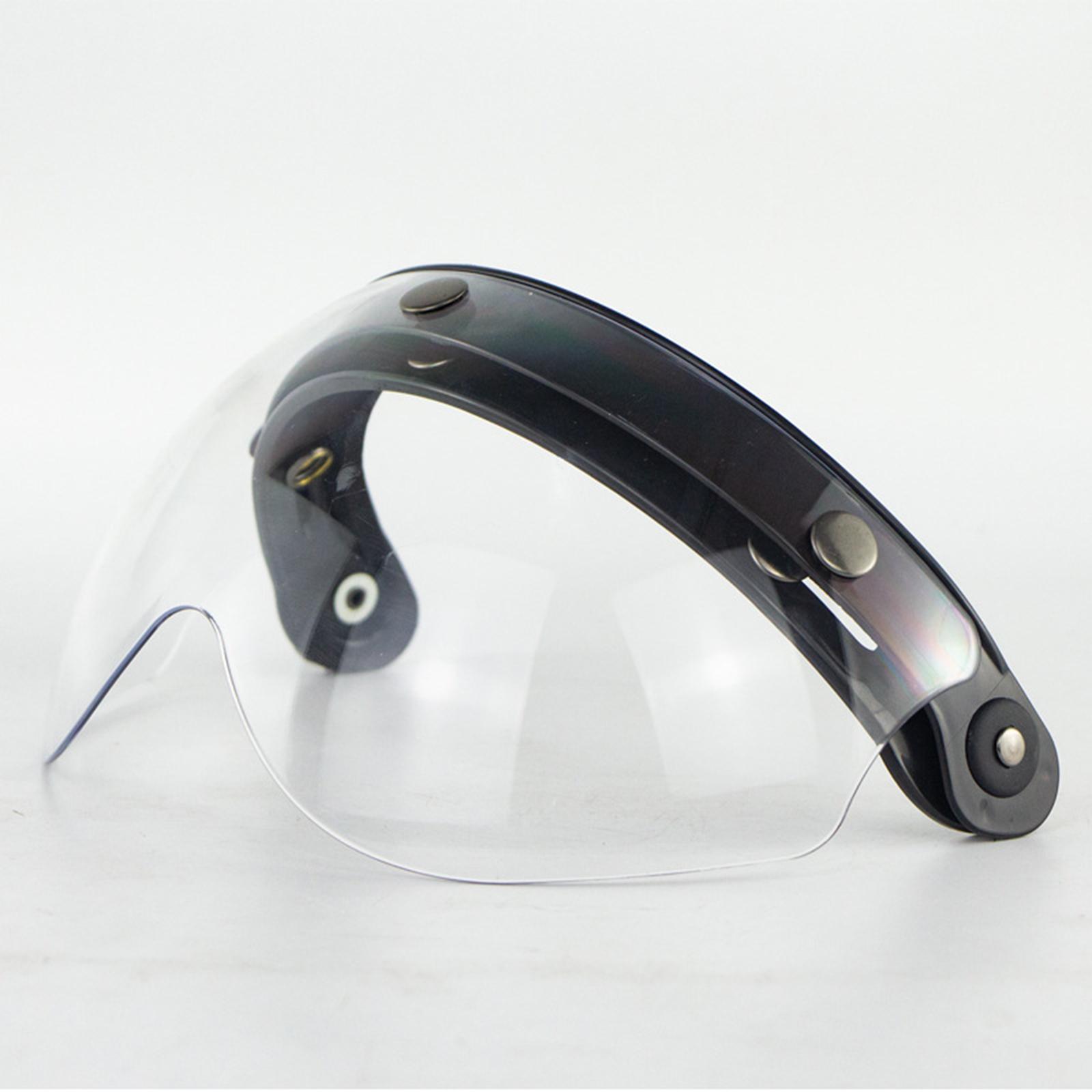 Flip Up Down Visor Lens Replacement for 3 Button Motorcycle Helmets