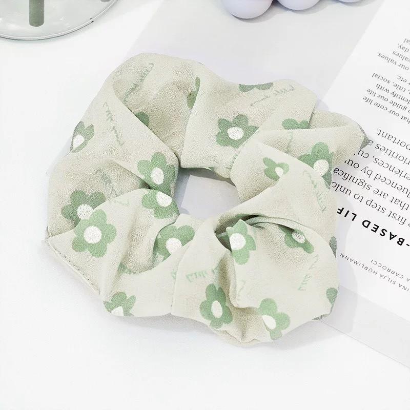 Dây chun buộc tóc vải scrunchies họa tiết hoa phong cách Nhật Hàn cực đẹp SC04