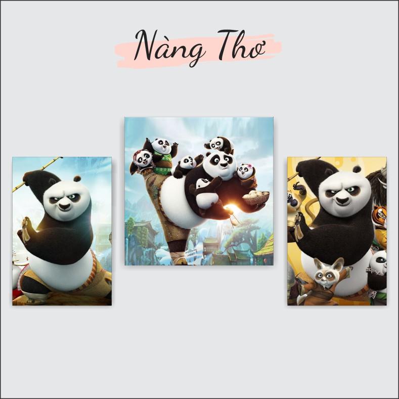 Bộ tranh 3 tấm Decal dán tường hoạt hình dễ thương