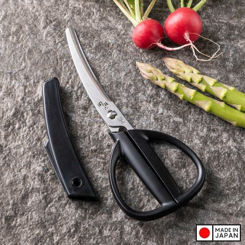 Kéo nhà bếp đầu cong siêu sắc bén KAI Magoroku - Hàng nội địa Nhật Bản | Made in Japan