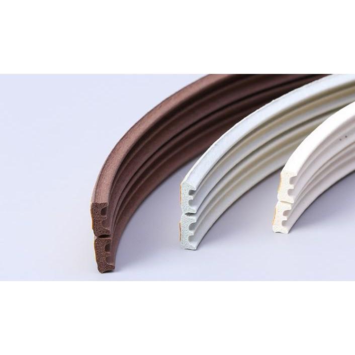 5m gioăng cao su dán type E 9x4mm chống ồn cánh cửa cách âm khi gió lùa Phụ kiện cửa nhà Uy tín