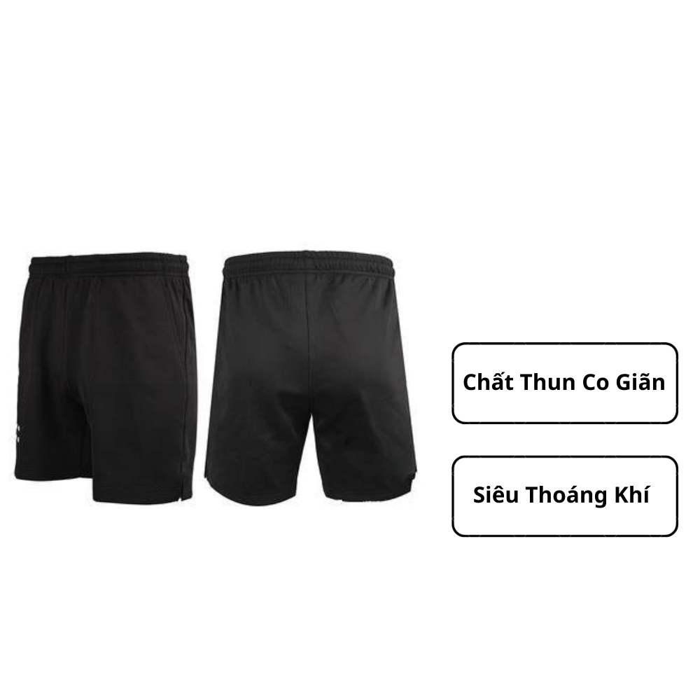 Quần Thể Thao Bóng Bàn Đen- Thoáng Khí Cao  - Thấm Hút Mồ Hôi Cực Tốt