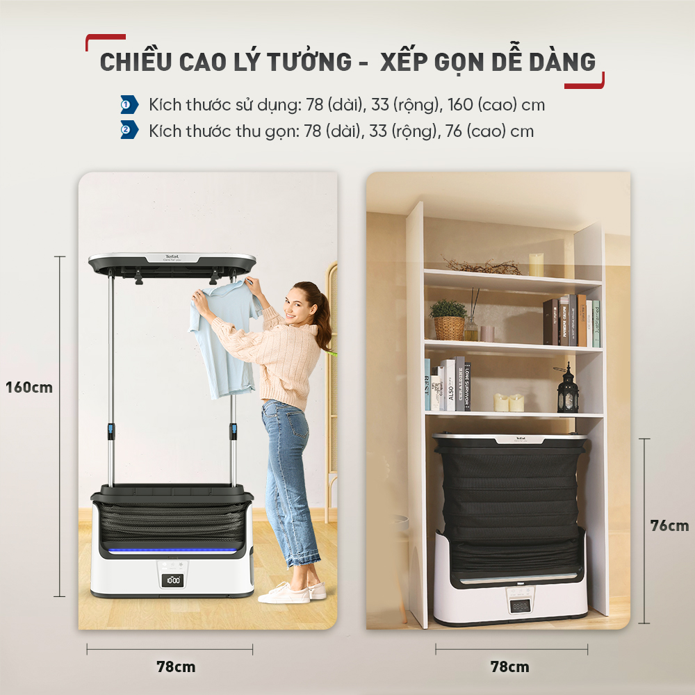 Máy chăm sóc quần, áo đa năng Tefal YT405E1 - Hàng chính hãng