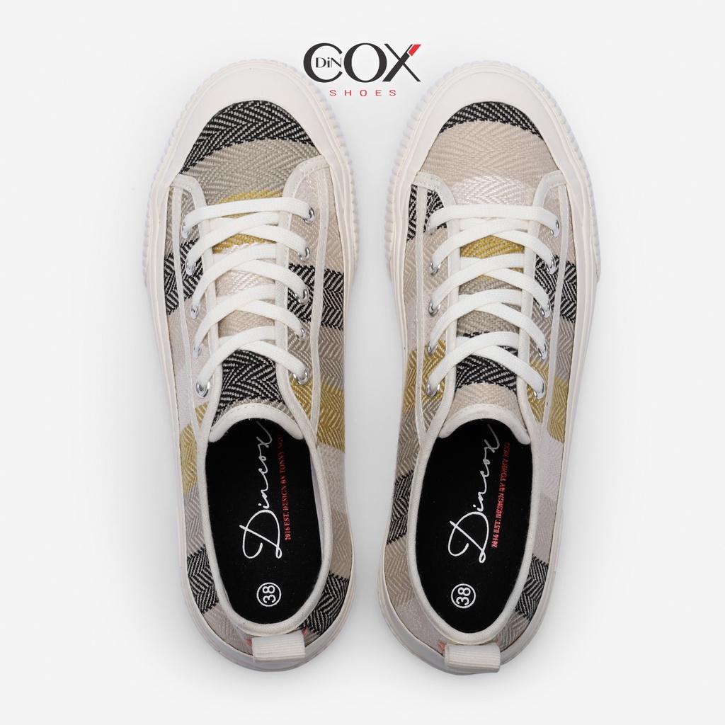 Giày Sneaker Bata Vải Canvas Nữ Dincox C20 Covi Yellow Thời Trang Chính Hãng