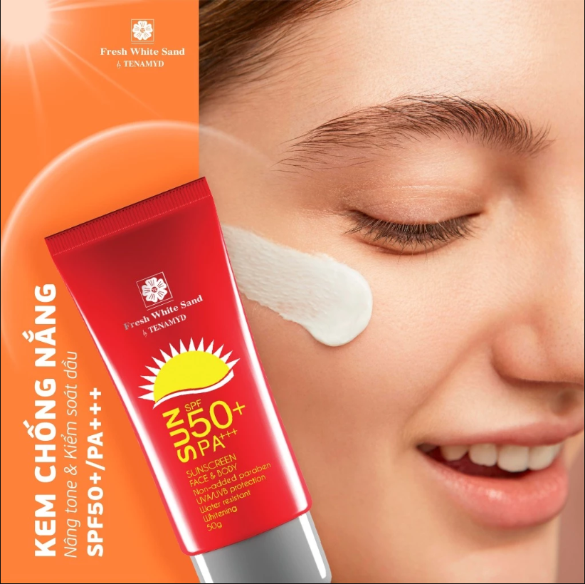 Kem chống nắng trắng da TENAMYD Sunscreen SPF50/PA+++ 50ml