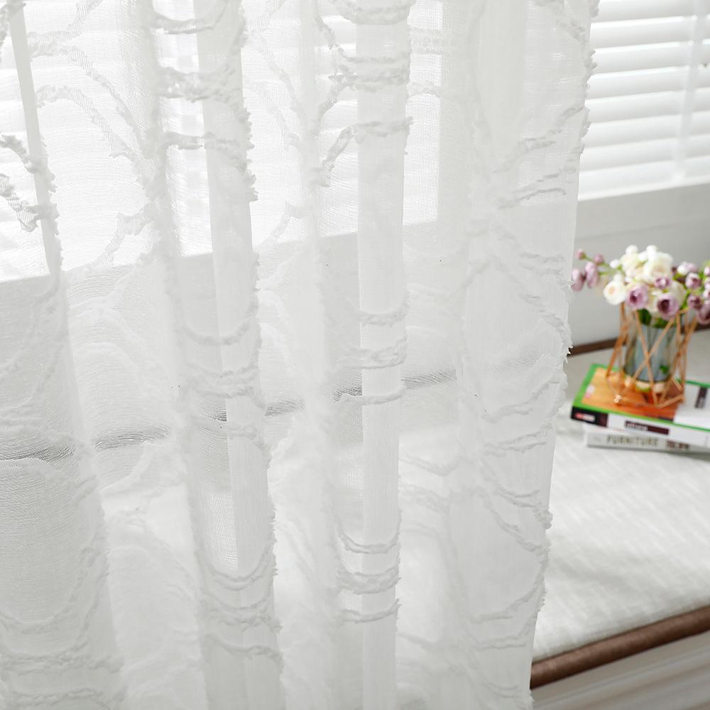 Rèm cửa sổ màu trắng tuyệt đẹp với vành trên cho nhà bếp, phòng ngủ và phòng khách