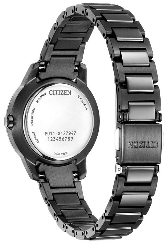 Đồng Hồ Nữ Citizen Đính Kim Cương Dây Thép Không Gỉ EW2595-81E - Mặt Đen (Sapphire)