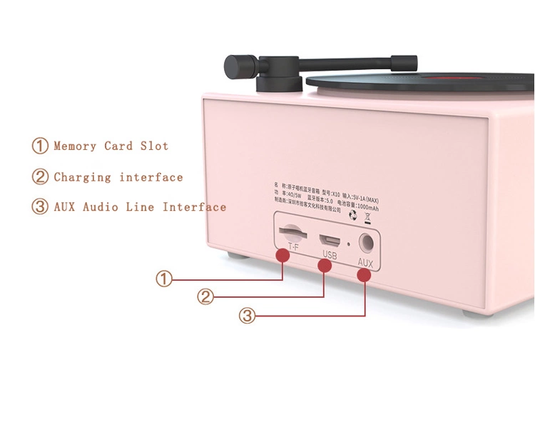 Loại Hộp Nhạc Tích Hợp Âm Thanh Nổi Bluetooth Không Dây Vintage Retro Micro Loa HIFI Aux Hỗ Trợ Máy Ghi Âm Di Động Hình Dạng Color: Green