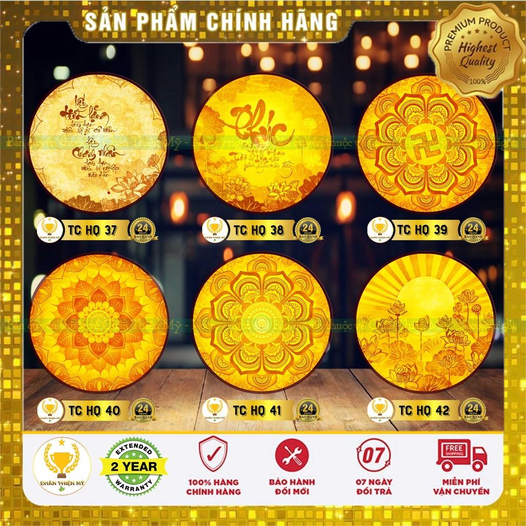 Đèn thờ hào quang trúc chỉ in tròn_M3742