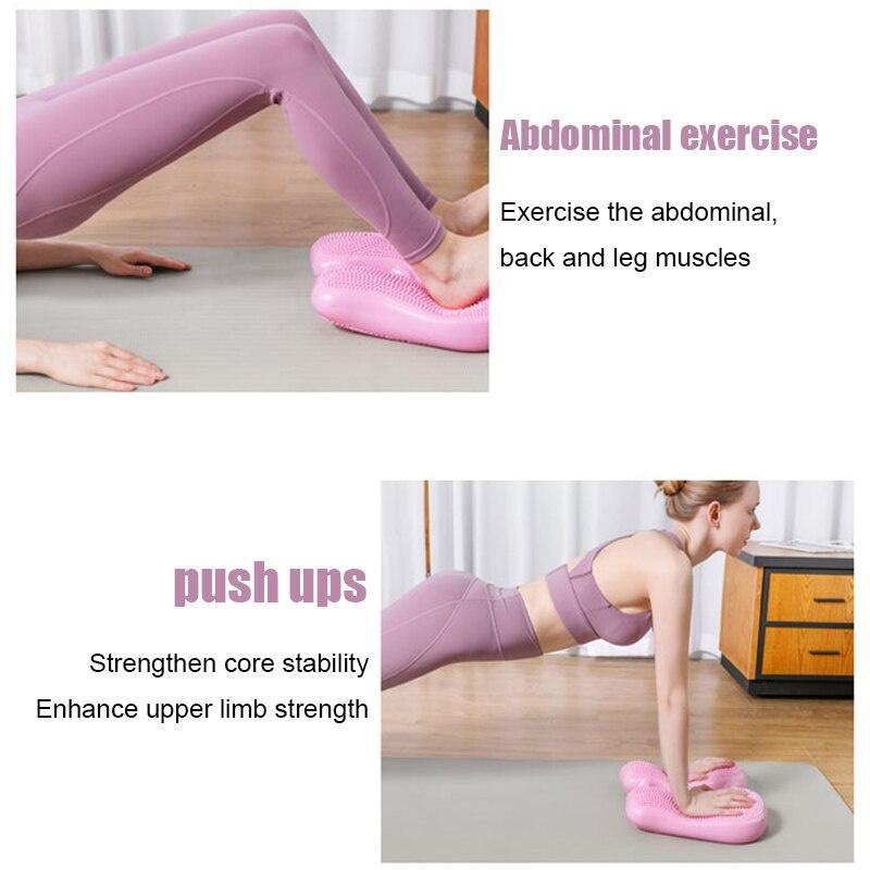 Multifunction Fitness Yoga Ball Body Building Balance Pad Inflatable Massage Ball Portable Stepper Home Workout Equipment