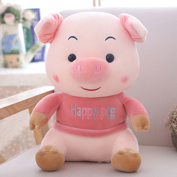 Gấu Bông Heo Happy Pig (35 Cm) Gb55 (Màu Hồng)