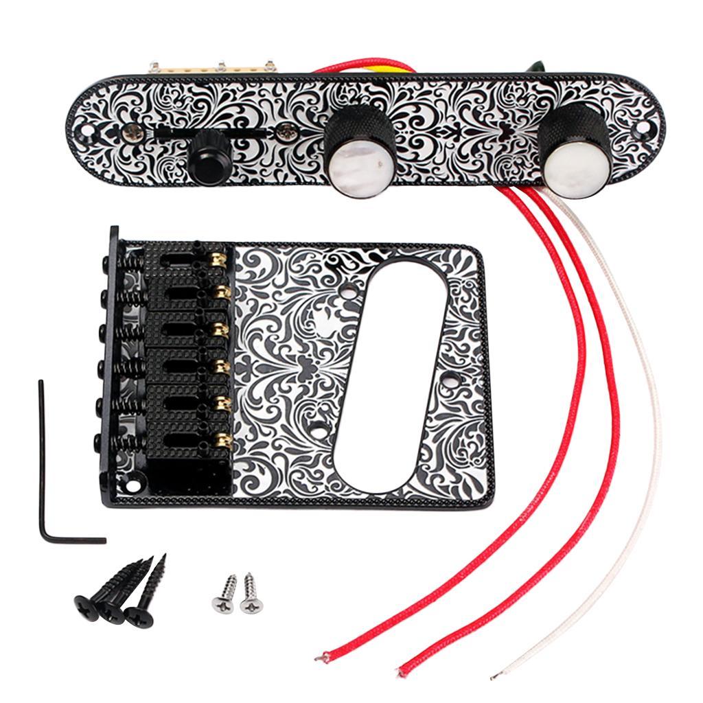 Guitar Saddle Bridge with Screw Wrench Set for Electric Guitar