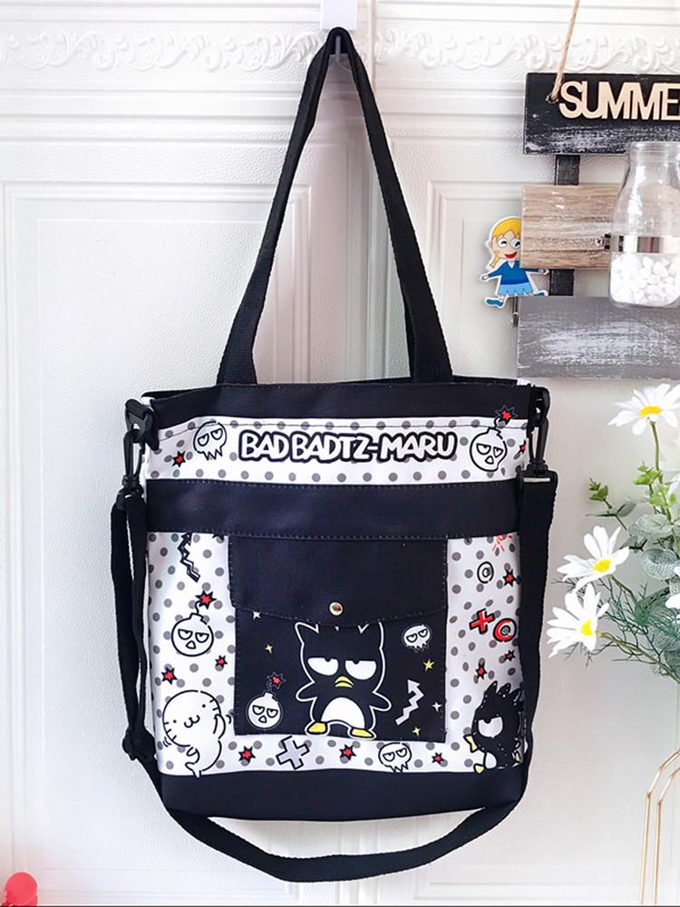 Sanrio Hello Kitty Hoạt Hình Canvas Túi Trẻ Vai Cô Gái Bé Trai Túi Sinh Viên Dạy Kèm Túi Xách