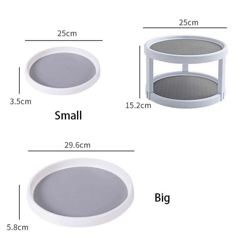 Xoay 360 Gia Vị Có Giá Để Đồ 2 Tầng Đa Năng Tổ Chức Kệ Để Đồ Mỹ Phẩm Dầu Chống Chống Trơn Trượt Vật Dụng Nhà Bếp Giá Đỡ
