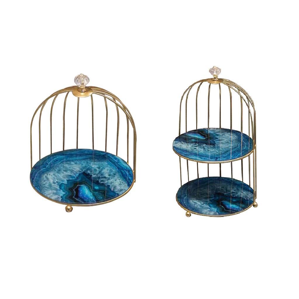2Pcs Cage Shaped Makeup Organiser Brushes Cosmetics Makeup Storage Holder