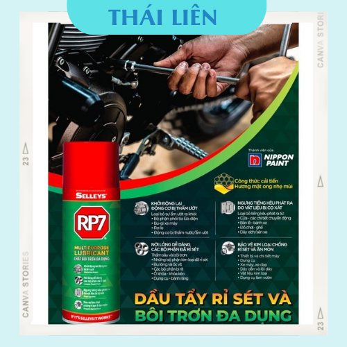 RP7  Chai Xịt Chống Rỉ Sét 150g 175g 300g 350g