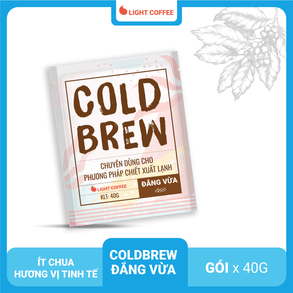 Cà phê pha Cold brew Light Coffee đắng vừa - túi 40gr