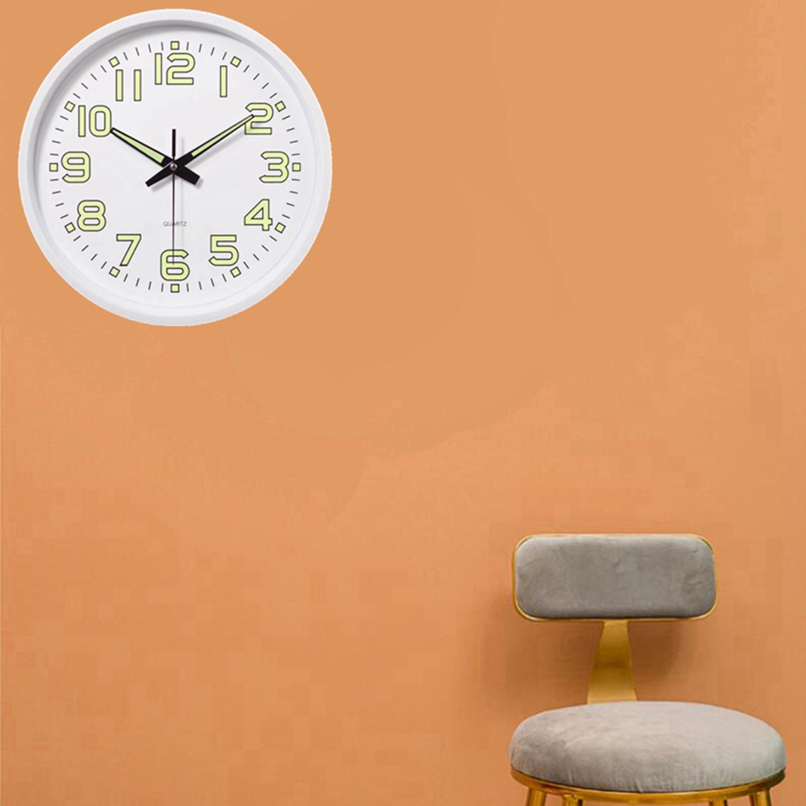 12 Inch Luminous Wall Clock Night Lights Round Wall Clock Easy to Read for Living Room and Bedroom