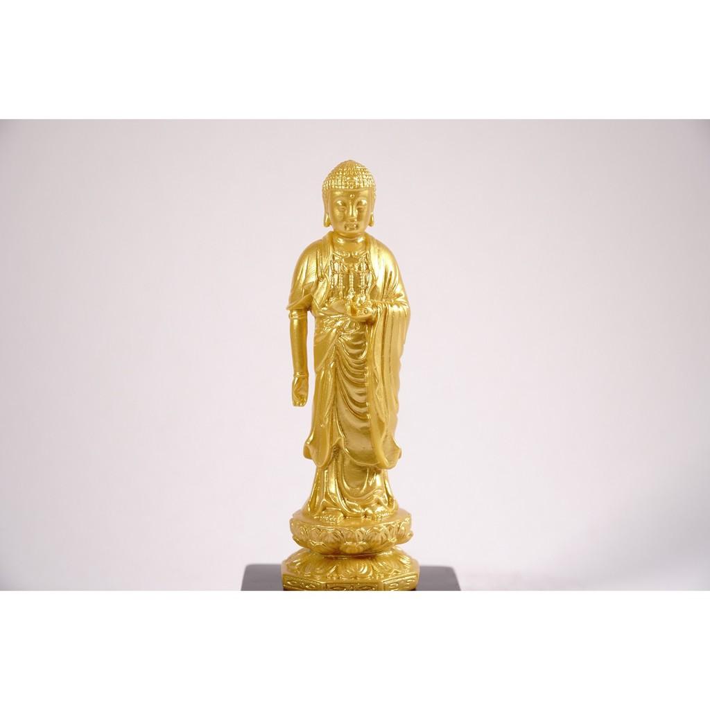 Tượng phật A Di Đà đứng có đế nhũ vàng - Cao 13cm
