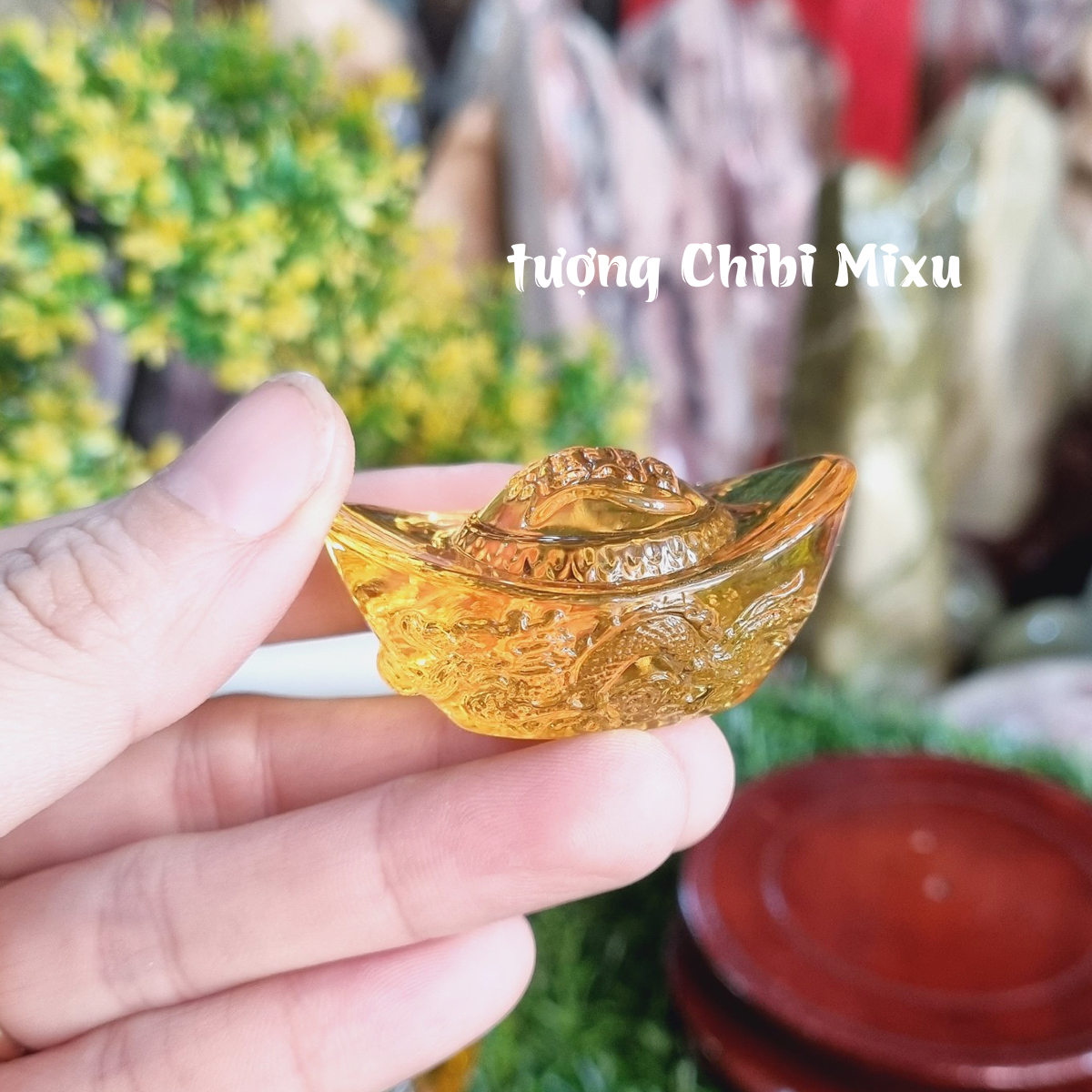 Combo Bát Tụ Bảo 12cm kèm 09 thỏi vàng 5cm mẫu rồng