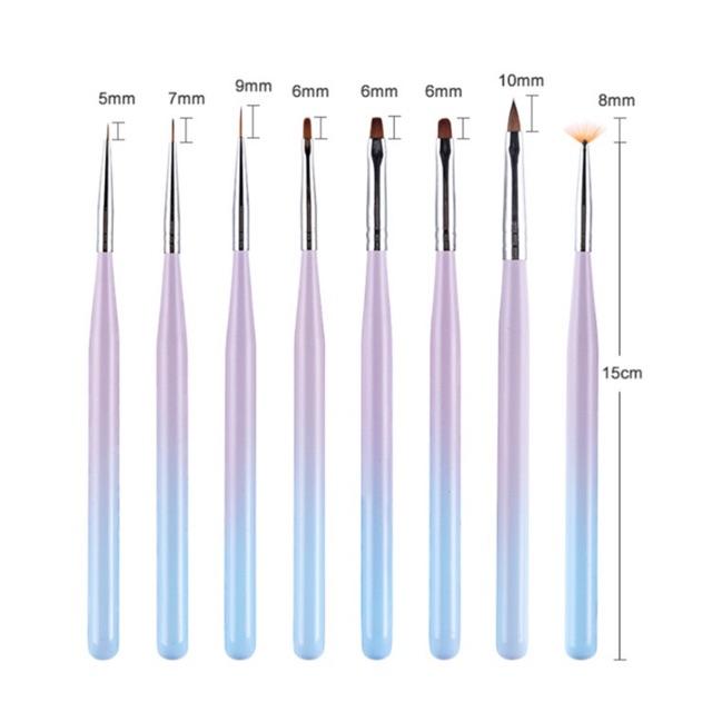 Cọ vẽ nail set 8 cây - dụng cụ nail