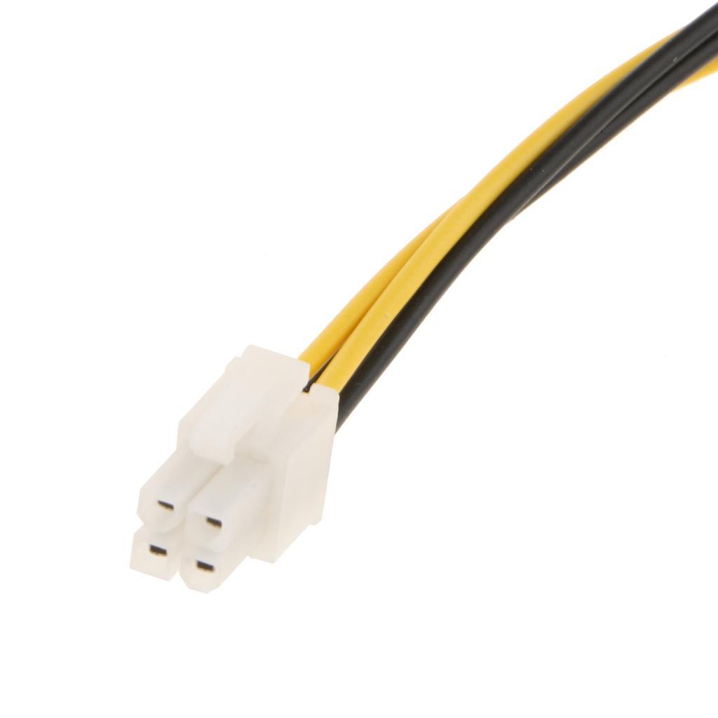 2Pcs 4 Pin Extension Cable Power Supply Motherboard Adapter Extension Cable