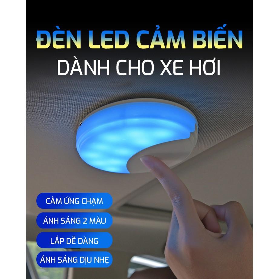 Đèn Led trần xe ô tô xe hơi cảm ứng, công nghệ Pin sạc