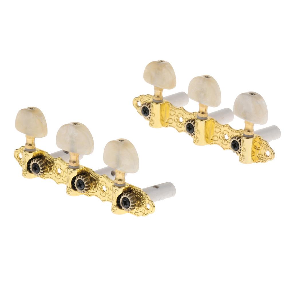 2 Pcs Classical Guitar Tuning Pegs Tuners Machine Heads For 6 String Guitar