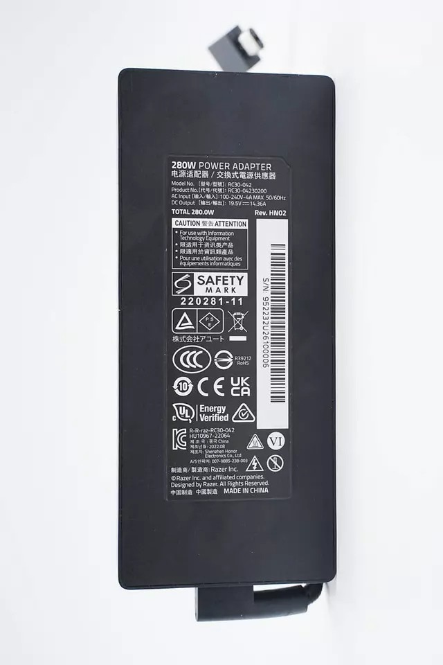 Sạc 330W 280W GaN Power Adapter Charger Fit for Razer Blade 18 16 17 (RTX 4090 40...RAZER Blade 18/i9-14900HX) - hàng nhập khẩu