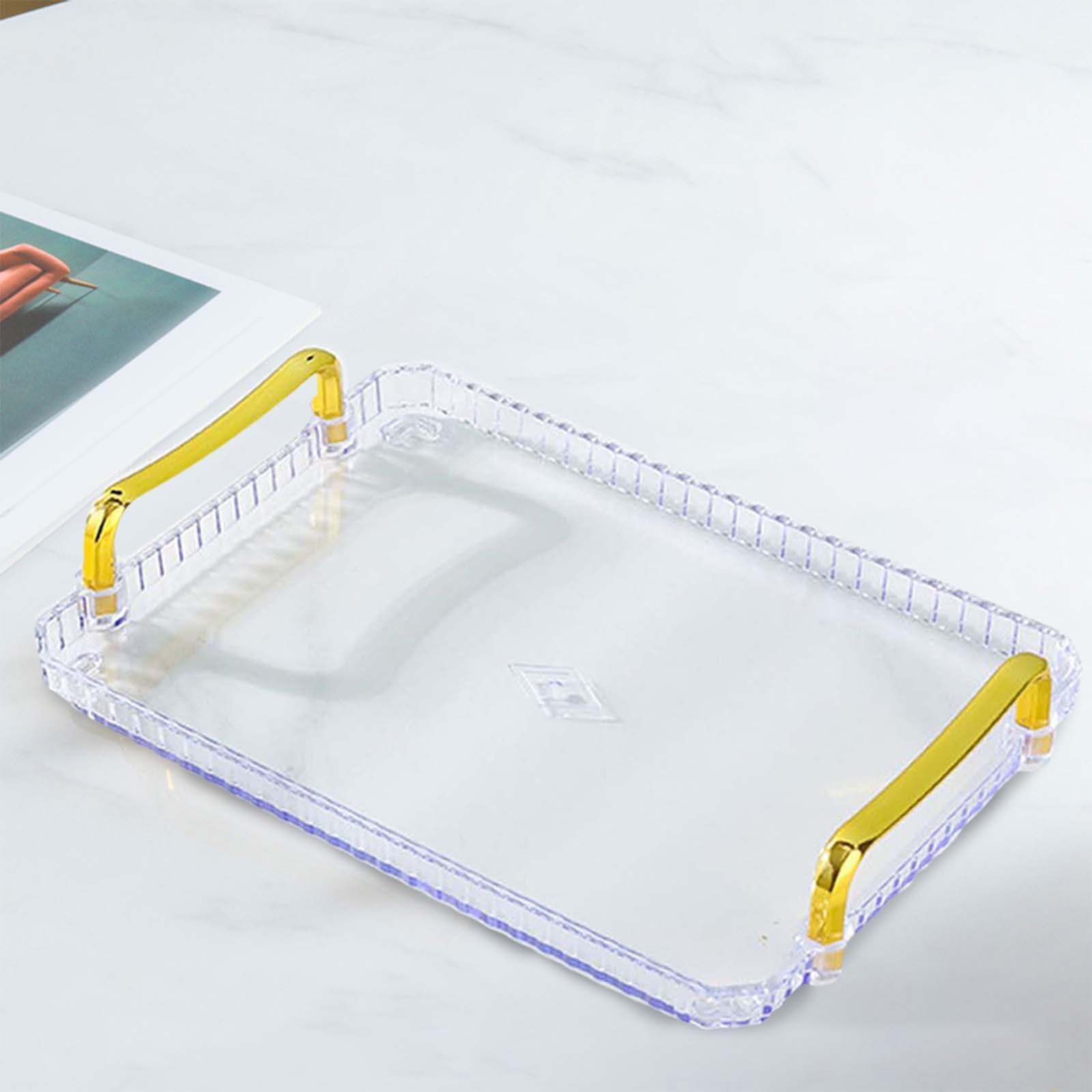 Serving Tray with Handle Storage for Living Room Dessert Dinner