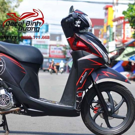 Tem Trùm Dành Cho Vision Đỏ Đen Mẫu Đen Nhám Cá Tính - Decal Nhám