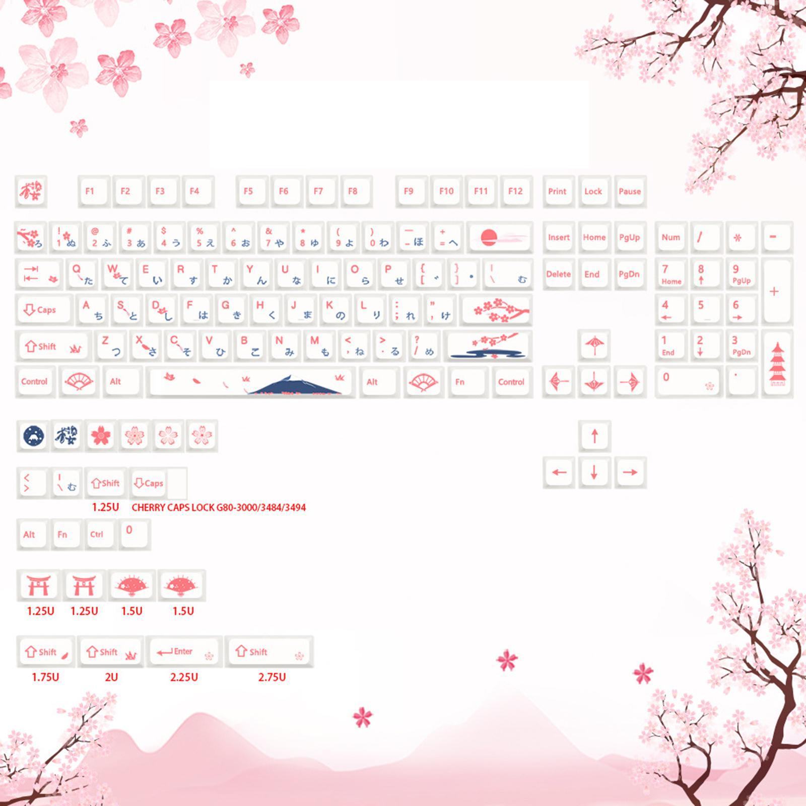 130 Keys  Japanese-keycap Japanese-keycap Standard