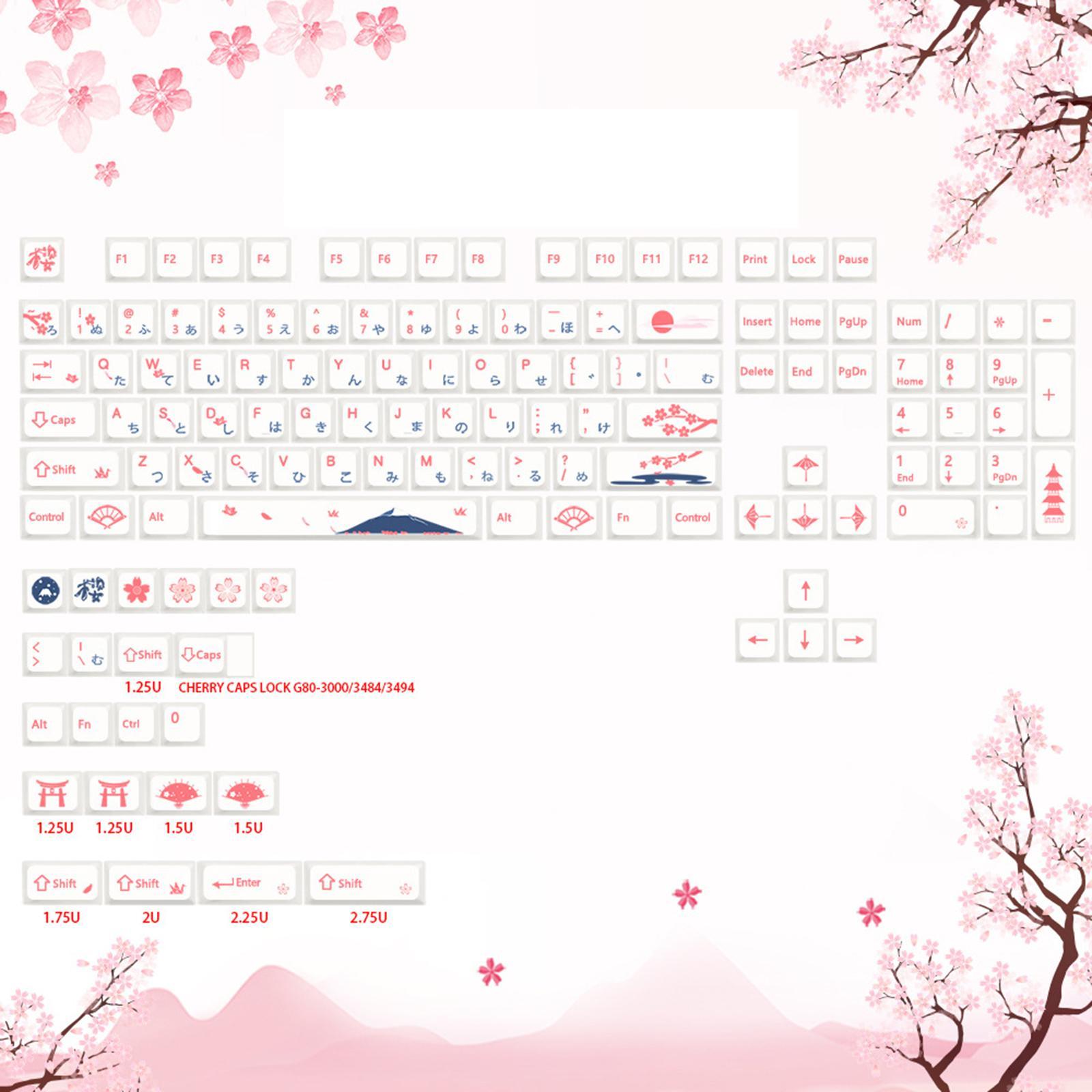 130 Keys Japanese-keycap Japanese-keycap Standard