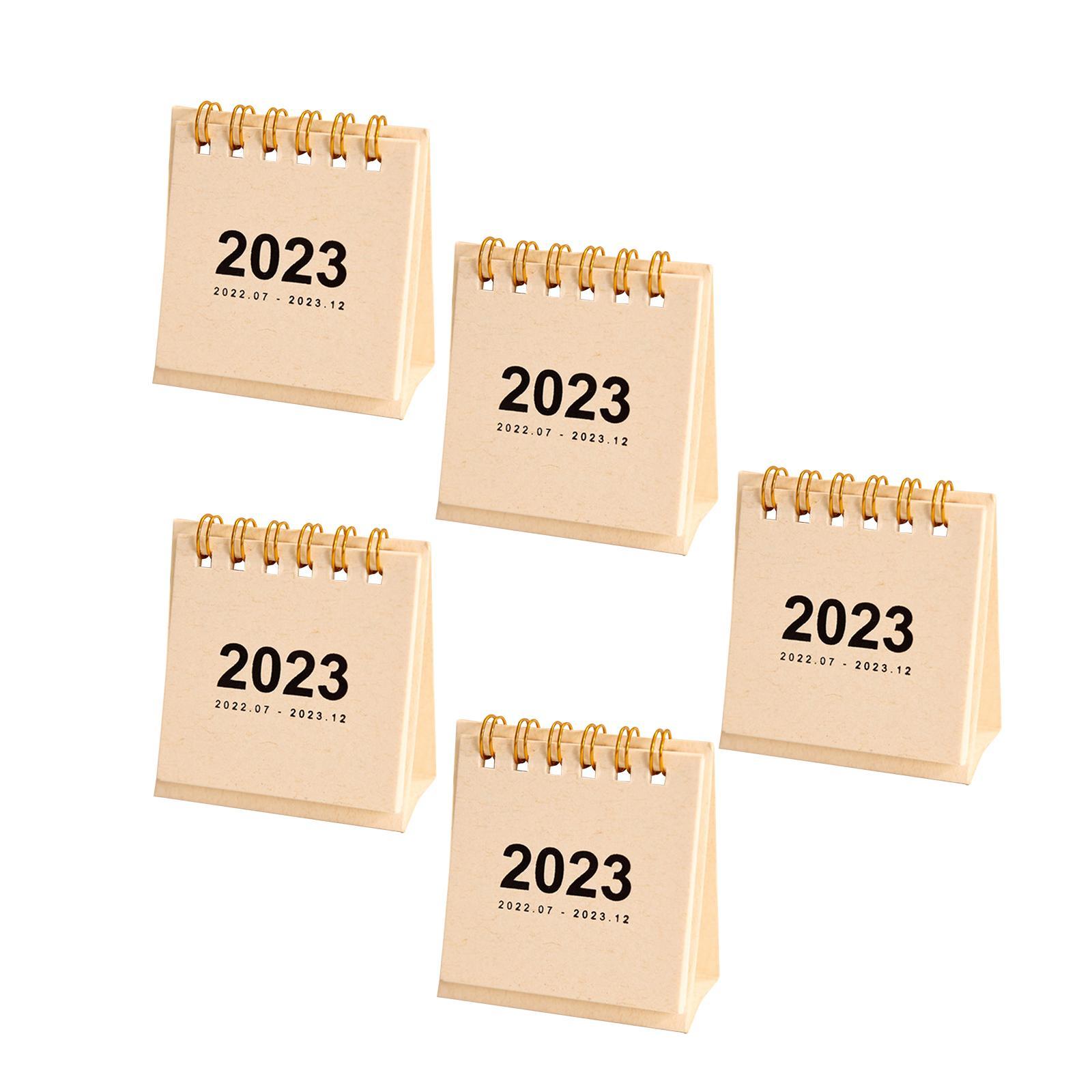 Portable 2023 Desk Calendar Important Dates Decoration New Year Desk Calendar for Office