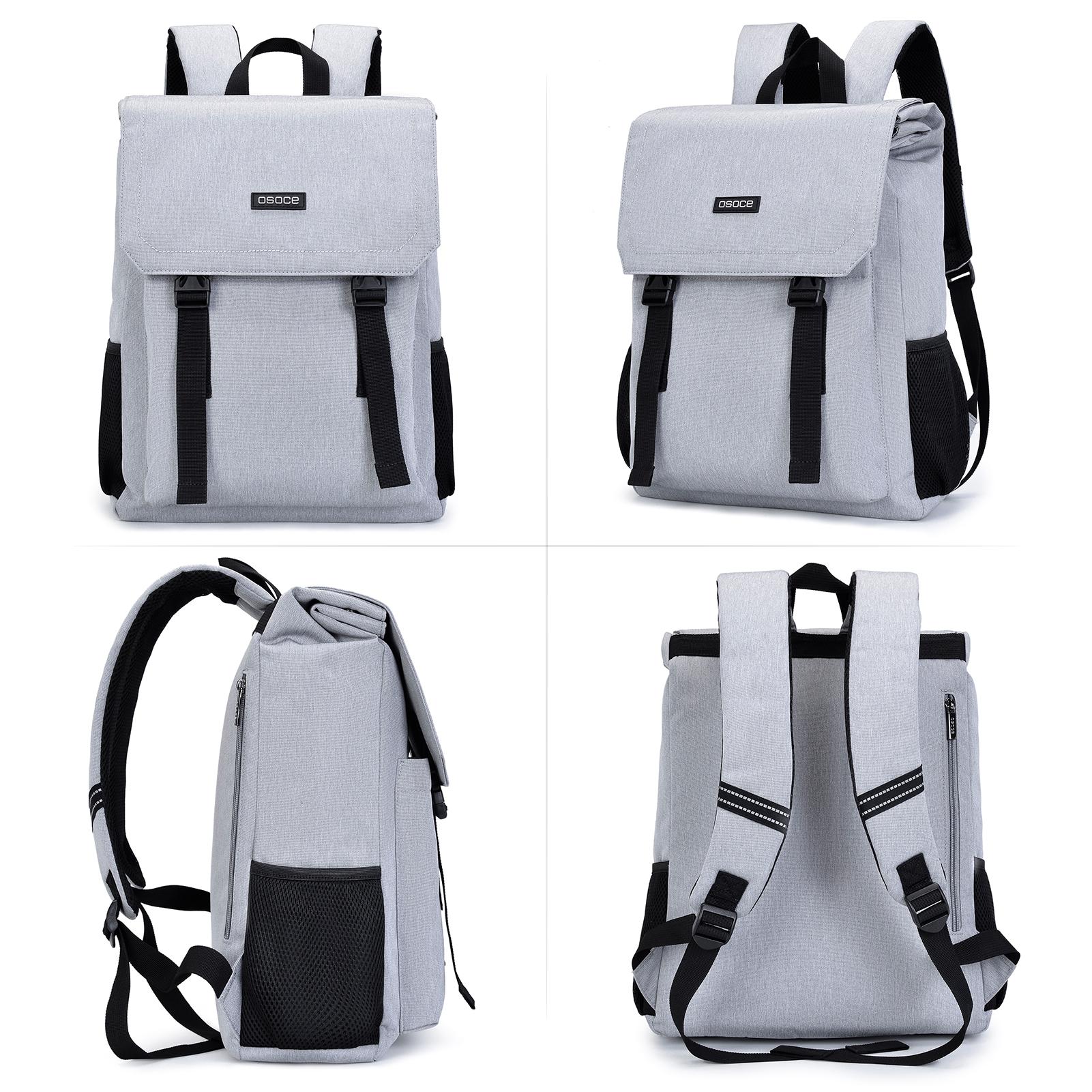 Balo máy tính xách tay 15.6 inh, balo học sinh, thiết kế đơn giản, chất liệu vải chống thấm nước