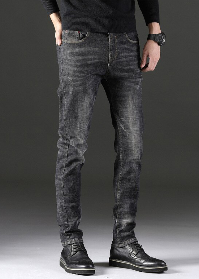 Quần Jeans Nam Dáng Ôm Cào Nhẹ DENXUOC97