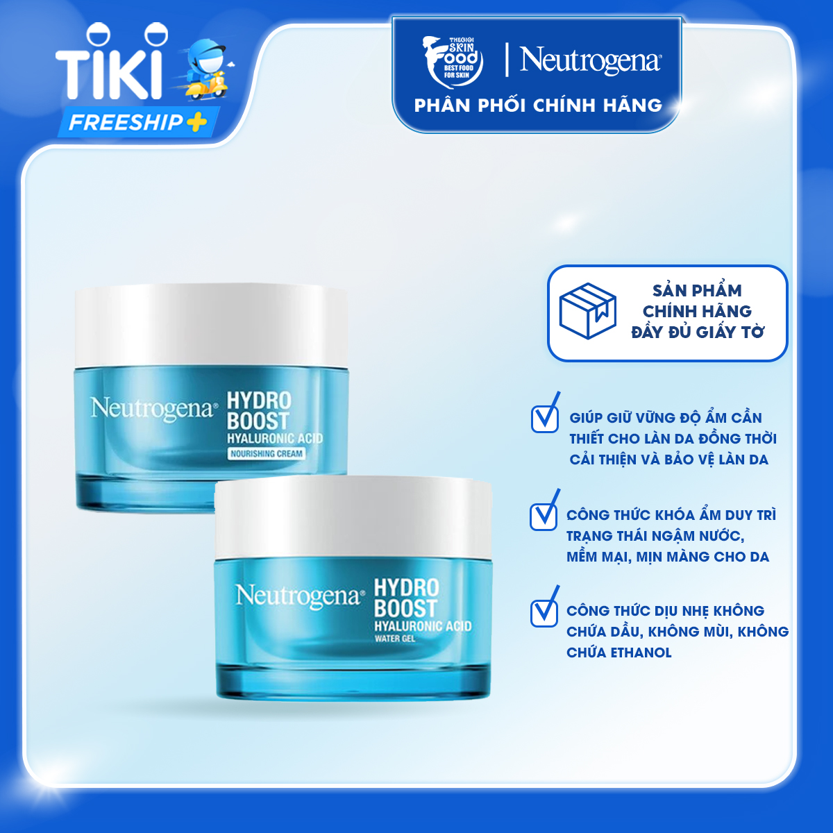 Kem Dưỡng Ẩm, Cấp Nước Cho Da Khô Neutrogena Hydro Boost Water Gel