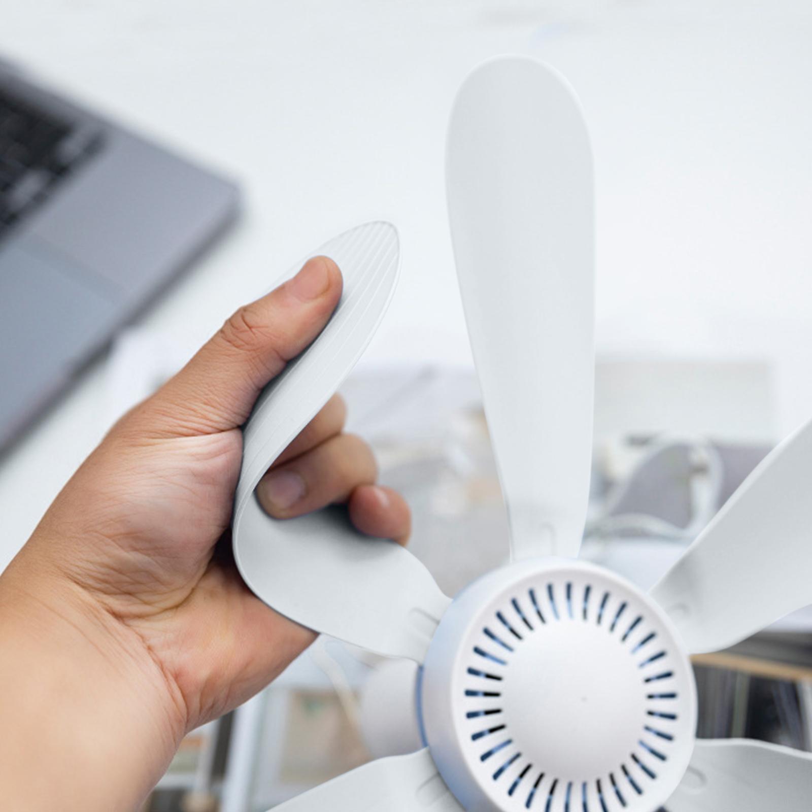 2Pcs Portable Mini USB Ceiling Fan USB Power Hanging Fan Air Circulator Quiet