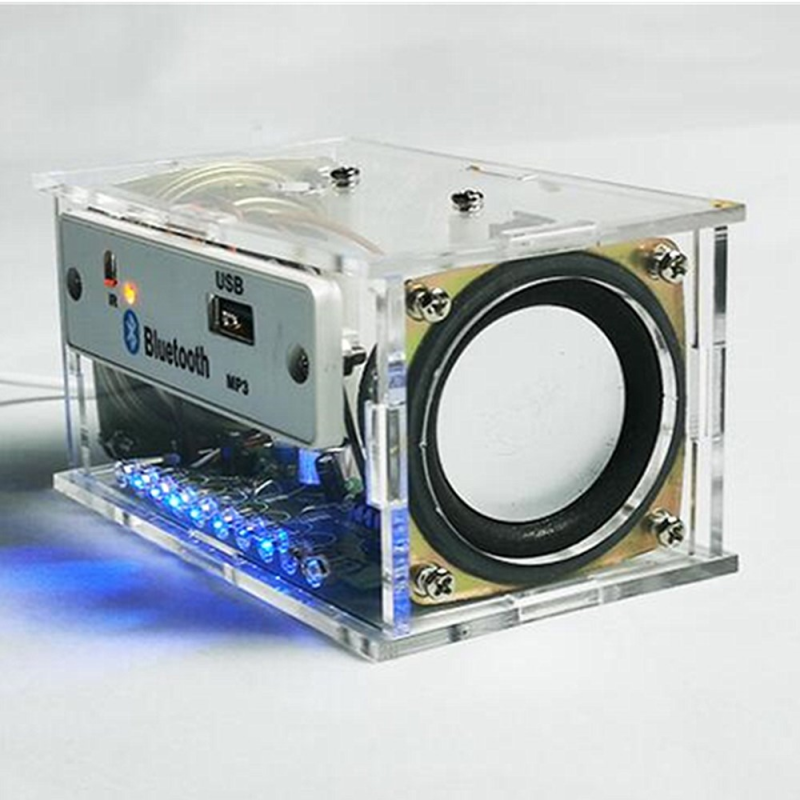 DIY Bluetooth Loa FM Radio Kit Đào tạo Hàn điện điện tử Bộ phận sản xuất để giảng dạy các bộ phận lắp ráp Color: Radio with power