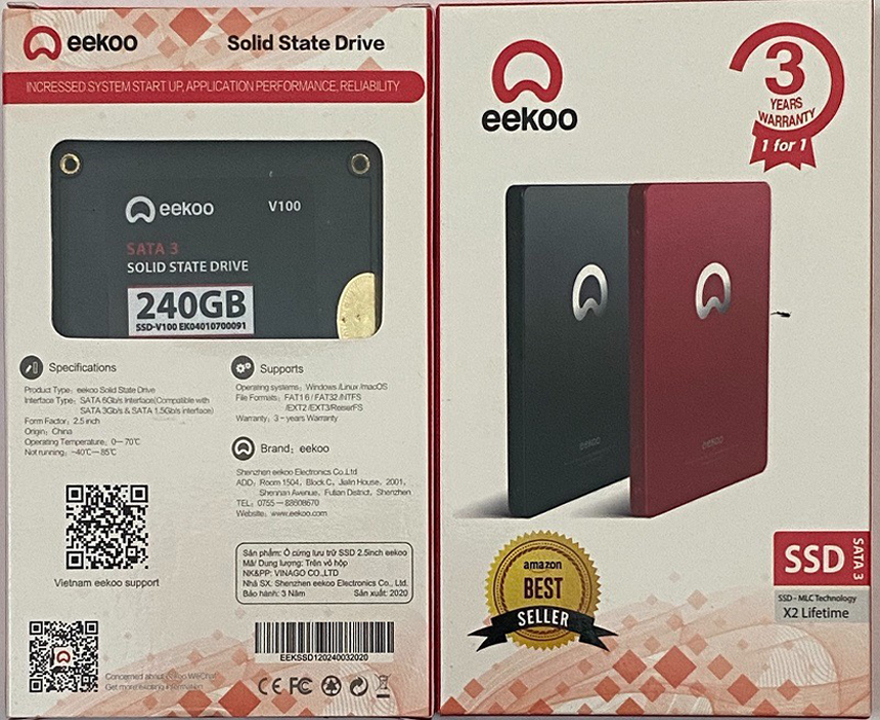 Ổ CỨNG SSD EEKOO-V100 dung lượng 240G hàng chính hãng