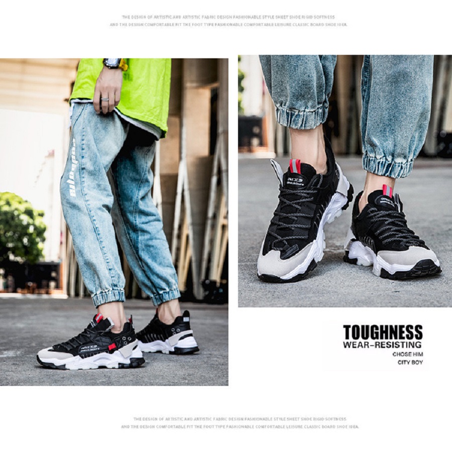 Giày sneaker nam Muidoi G775 dáng thể thao, phối nhiều màu phong cách trẻ trung, năng động, phù hợp cho mọi dịp