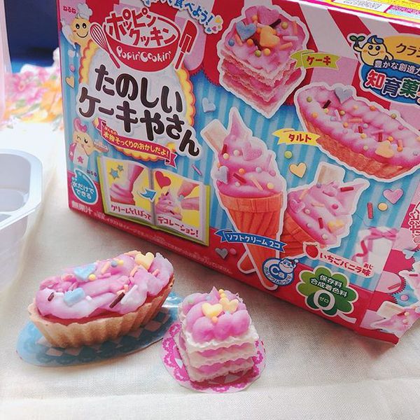 Popin Cookin làm kem Strawberry Icecream và bánh Fun Cake