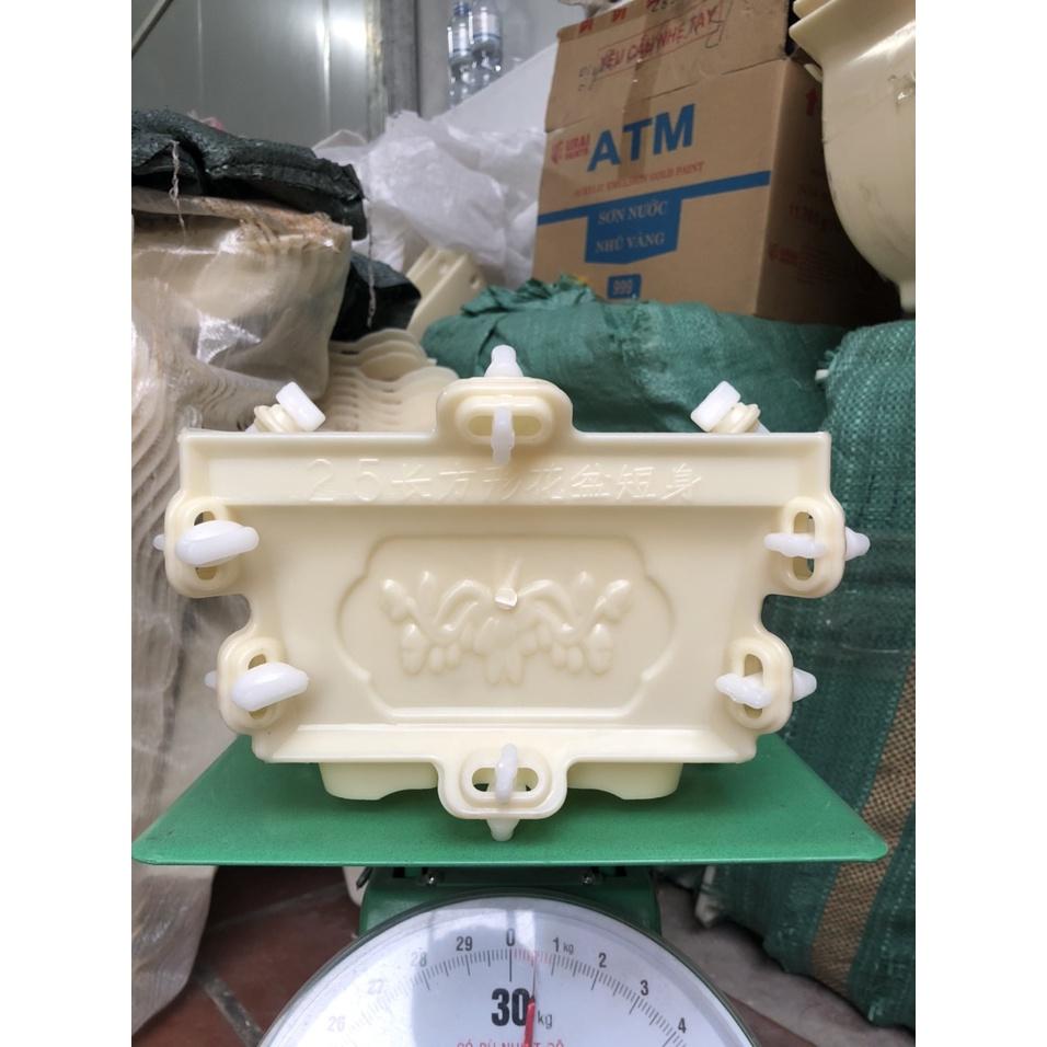 Khuôn chậu cảnh chữ nhật vuông góc 25x18x12