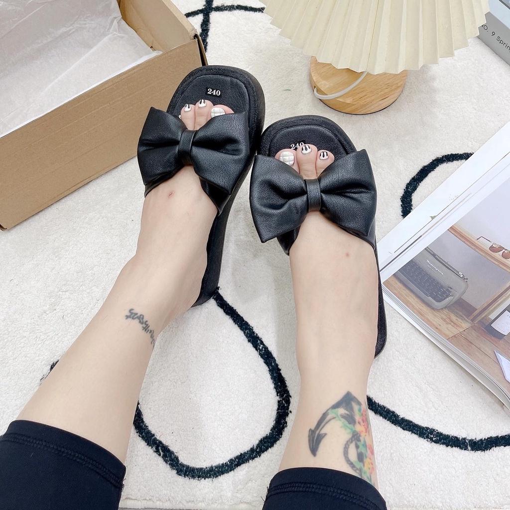 ️Dép quai ngang đính nơ đế đúc cực xịn