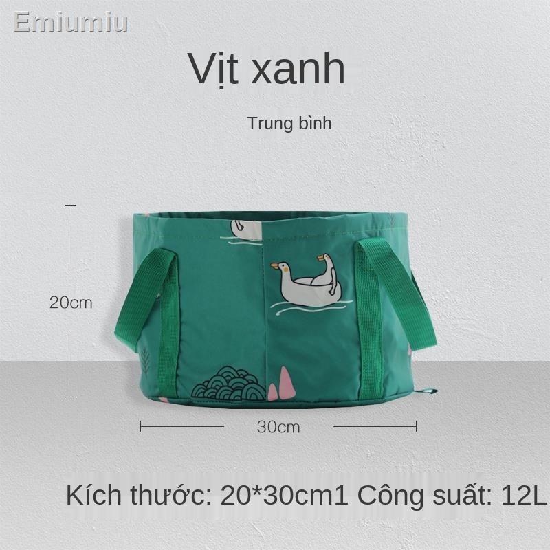 ✾◐✿Thùng ngâm chân có thể gập lại chậu rửa mặt du lịch di động